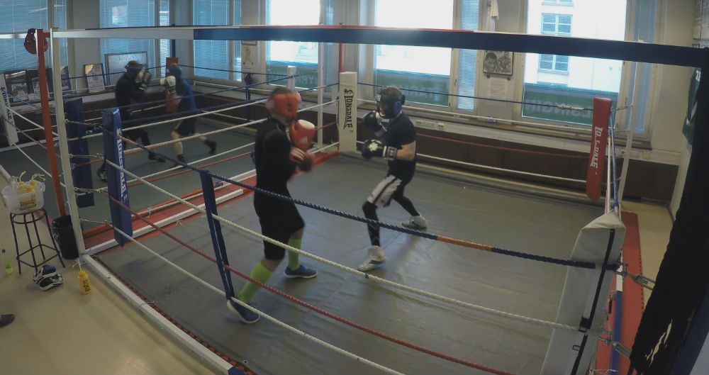 pressured in your sparring session in the boxing ring 